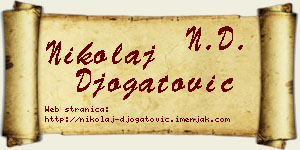 Nikolaj Đogatović vizit kartica